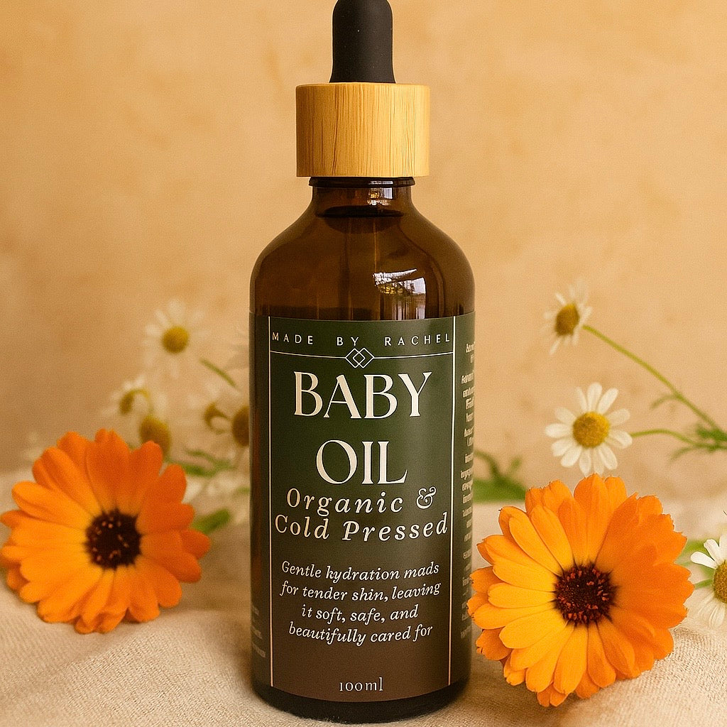 Organic Baby Oil | Organic Cold Pressed Oil for New Born Babies and Infants | Soothing Oil for Nappy Rash | Soothing Oil for Cradle Cap | Soothing Oil for Babies